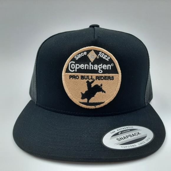 Handmade Other - Copenhagen PBR Pro Bull Riders Flat Bill Mesh Snapback Snuff Dip Chew Rodeo Hat